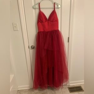 Red Corset Tulle Gown/Dress